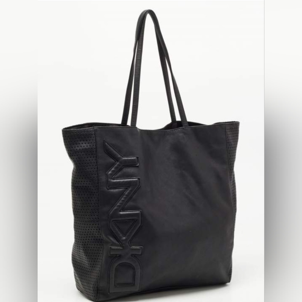 DKNY Black Shoulder Bag Large Preppy Quiet Luxury - Picture 3 of 5